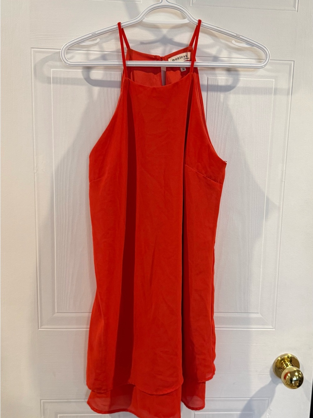Monteau Red Halter Dress